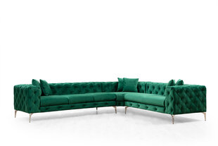 Kampinė sofa Como Right - Green цена и информация | Угловые диваны | hansapost.ee