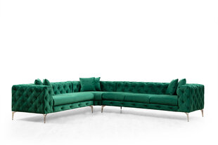 Kampinė sofa Como Left - Green цена и информация | Угловые диваны | hansapost.ee