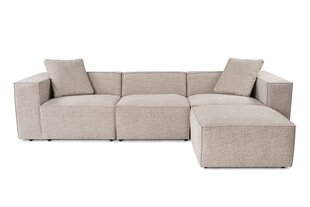 Kampinė sofa Lora (L1-O1-1R-POUFFE ) - Mocha цена и информация | Угловые диваны | hansapost.ee