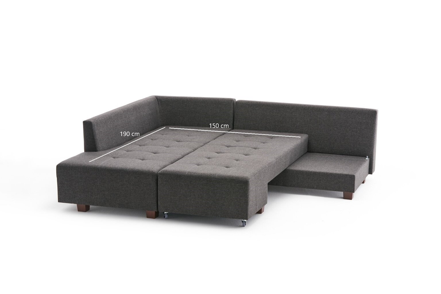 Nurgadiivan Asir Manama Corner Sofa Bed Left, hall hind ja info | Nurgadiivanid ja nurgadiivanvoodid | hansapost.ee