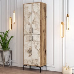 Batų spintelė Berlin A - Walnut, White Marble цена и информация | Полки для обуви, банкетки | hansapost.ee