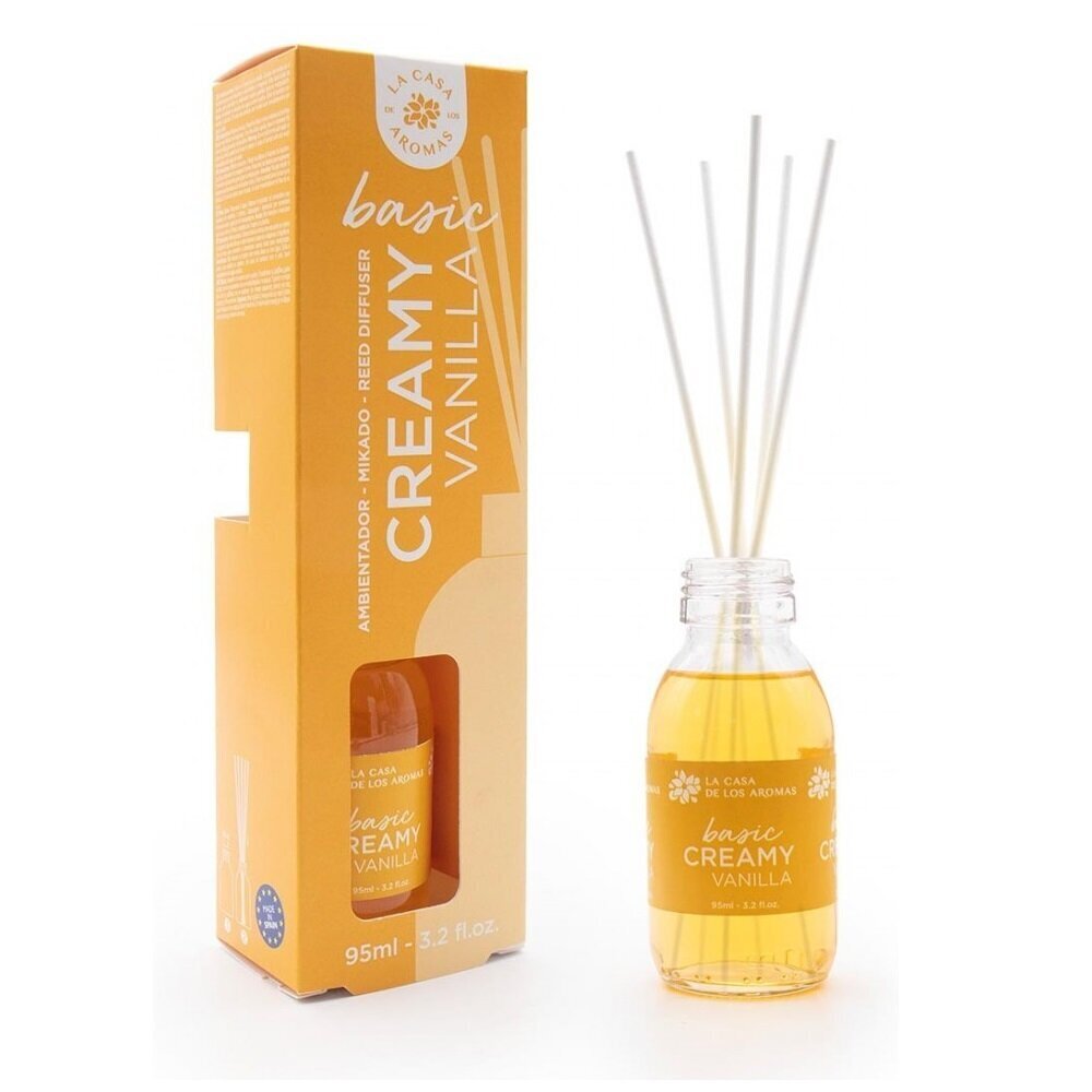 Kodulõhn pulkadega La Casa de los Aromas Basic Creamy Vanilla, 95 ml цена и информация | Lõhnapulgad ja kodulõhnastajad | hansapost.ee