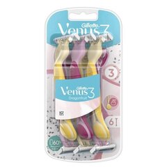 Одноразовые бритвы для женщин Gillette Venus 3, 6 шт. цена и информация | Средства для бритья | hansapost.ee