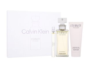 Набор Calvin Klein Eternity для женщин: парфюмированная вода EDP, 100 мл + парфюмированная вода EDP, 10 мл + лосьон для тела, 100 мл цена и информация | Женские духи | hansapost.ee