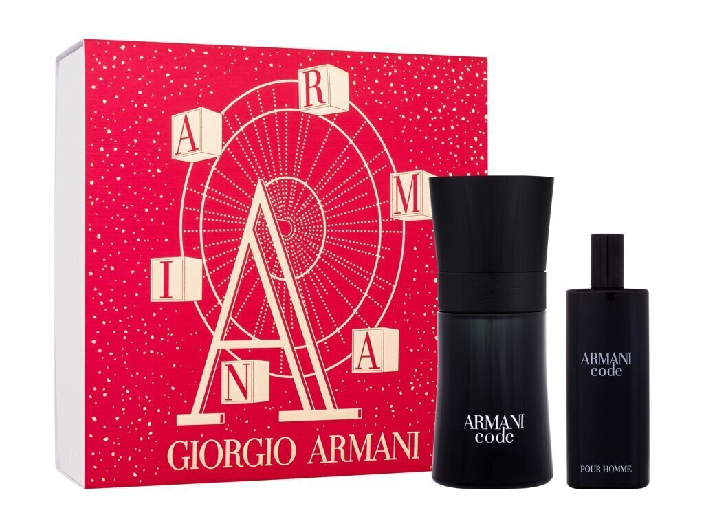 Komplekt Giorgio Armani Armani Code: tualettvesi EDT, 50 ml + tualettvesi EDT, 15 ml цена и информация | Parfüümid meestele | hansapost.ee