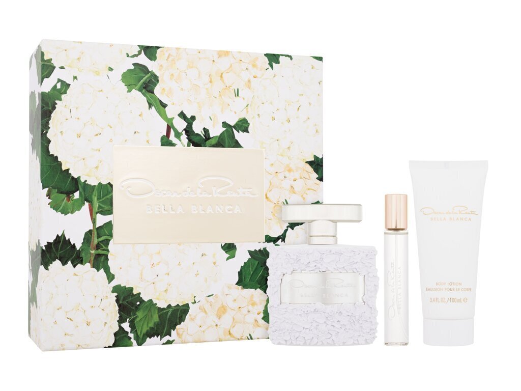 Komplekt Oscar de la Renta Bella Blanca naistele: parfüümvesi EDP, 100 ml + kehapiim, 100 ml, pihusti, 10 ml цена и информация | Parfüümid naistele | hansapost.ee