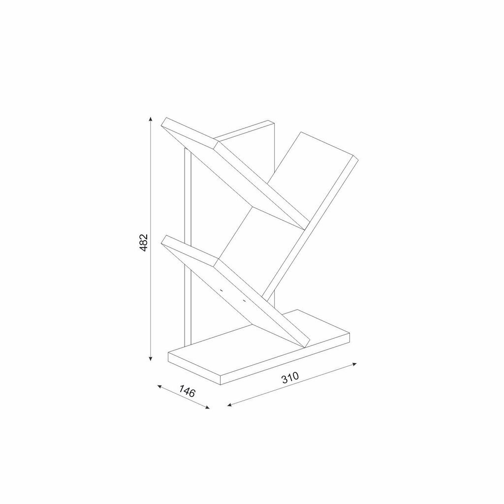 Raamaturiiul Asir Nino, pruun hind ja info | Riiulid | hansapost.ee