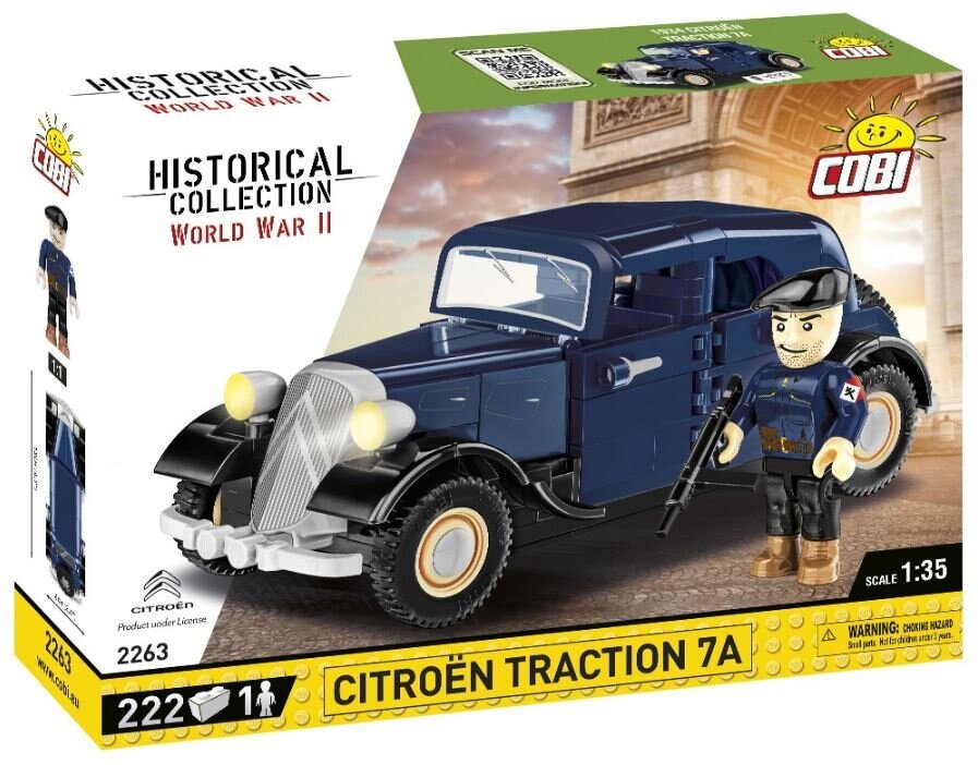 Konstruktor Cobi HC II maailmasõda 1934 Citroen Traction 7A 2263, 273 d. hind ja info | Klotsid ja konstruktorid | hansapost.ee