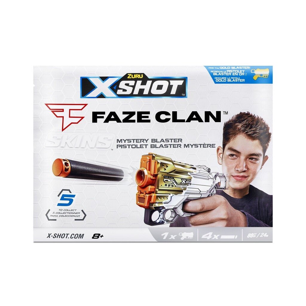 ZURU X-Shot Blaster Skins Menace Faze Blind kott 4 noolemängu price and information | Mänguasjad poistele | hansapost.ee