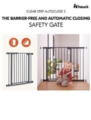 Защитные ворота Hauck Clear Step Autoclose 2, 75 - 80 см, серый цвет цена и информация | Товары для безопасности детей дома | hansapost.ee