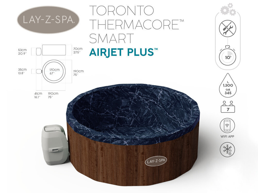 bestway lay-z-spa toronto цена и информация | Basseinid | hansapost.ee