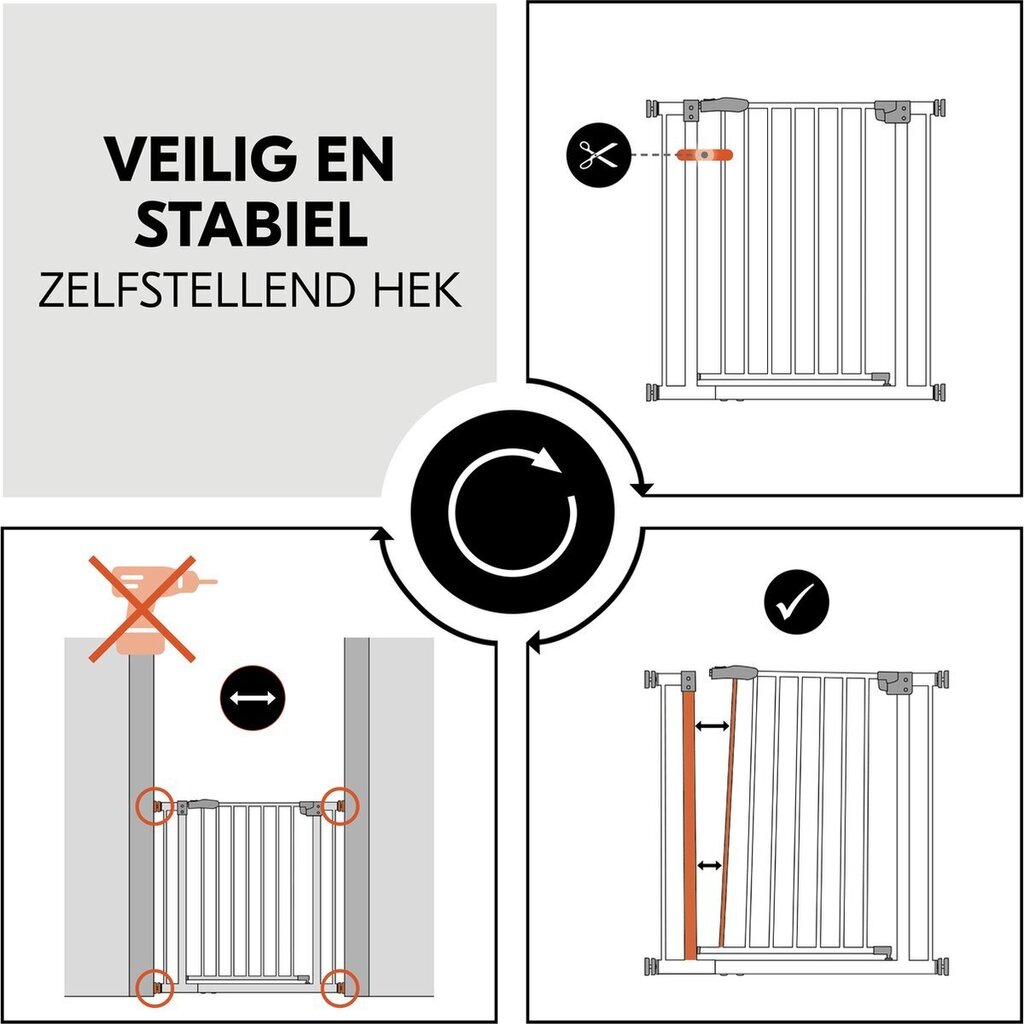 Turvavärav Hauck Clear Step Gate 2, 75 cm, black hind ja info | Ohutustarvikud lastele | hansapost.ee