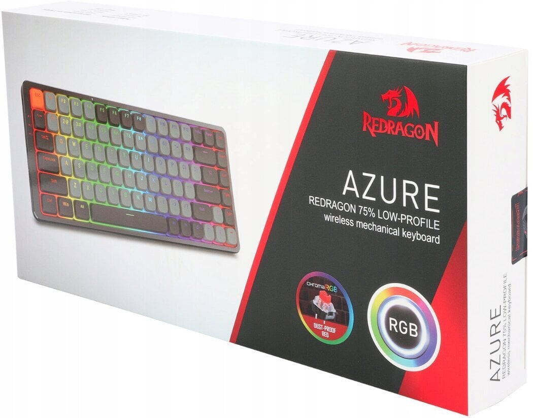 Redragon Azure K652 RGB Pro (K652GG-RGB-PRO) hind ja info | Klaviatuurid | hansapost.ee