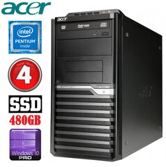 Acer Veriton M4610G MT G630 4GB 480SSD DVD WIN10Pro hind ja info | Lauaarvutid | hansapost.ee