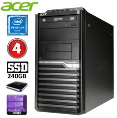 Acer Veriton M4610G MT G630 4GB 240GB+1TB DVD WIN10Pro цена и информация | Стационарные компьютеры | hansapost.ee