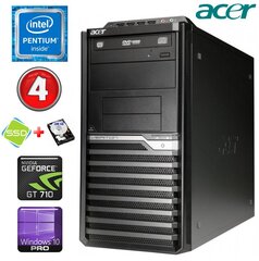 Acer Veriton M4610G MT G630 4GB 120SSD+500GB GT710 2GB DVD WIN10Pro цена и информация | Стационарные компьютеры | hansapost.ee