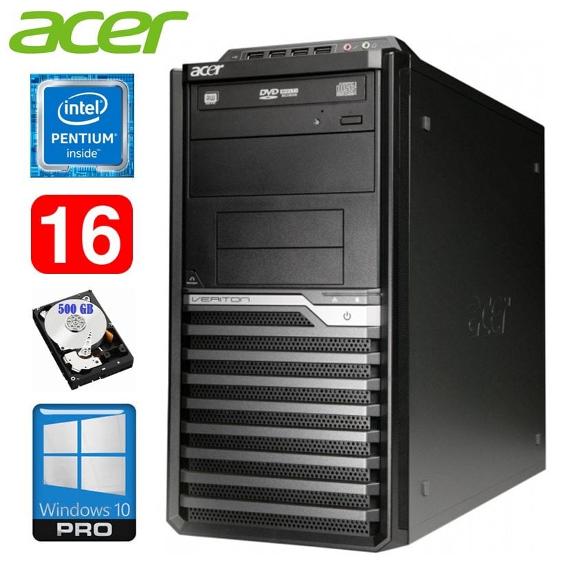 Lauaarvuti Acer Veriton M4610G MT G630 16GB 500GB DVD WIN10Pro цена и информация | Lauaarvutid | hansapost.ee