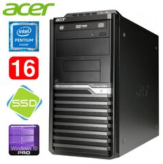 Lauaarvuti Acer Veriton M4610G MT G630 16GB 120SSD DVD WIN10Pro hind ja info | Lauaarvutid | hansapost.ee