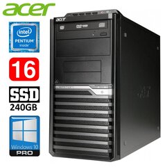 Acer Veriton M4610G MT G630 16GB 240SSD DVD WIN10Pro цена и информация | Стационарные компьютеры | hansapost.ee