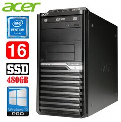 Lauaarvuti Acer Veriton M4610G MT G630 16GB 480SSD DVD WIN10Pro hind ja info | Lauaarvutid | hansapost.ee