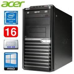 Acer Veriton M4610G MT G630 16GB 960SSD DVD WIN10Pro цена и информация | Стационарные компьютеры | hansapost.ee