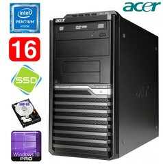 Acer Veriton M4610G MT G630 16GB 120GB+500GB DVD WIN10Pro цена и информация | Стационарные компьютеры | hansapost.ee