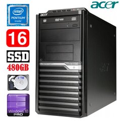 Acer Veriton M4610G MT G630 16GB 480GB+2TB DVD WIN10Pro цена и информация | Стационарные компьютеры | hansapost.ee