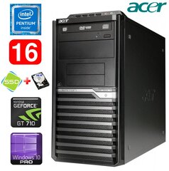 Acer Veriton M4610G MT G630 16GB 120SSD+500GB GT710 2GB DVD WIN10Pro цена и информация | Стационарные компьютеры | hansapost.ee