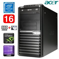Acer Veriton M4610G MT G630 16GB 240SSD+1TB GT710 2GB DVD WIN10Pro цена и информация | Стационарные компьютеры | hansapost.ee
