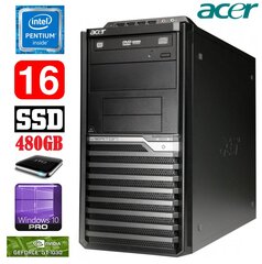 Lauaarvuti Acer Veriton M4610G MT G630 16GB 480SSD+1TB GT1030 2GB DVD WIN10Pro hind ja info | Lauaarvutid | hansapost.ee