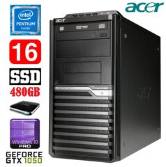 Acer Veriton M4610G MT G630 16GB 480SSD+1TB GTX1050 2GB DVD WIN10Pro цена и информация | Стационарные компьютеры | hansapost.ee