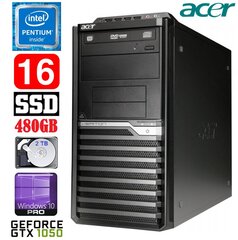 Acer Veriton M4610G MT G630 16GB 480SSD+2TB GTX1050 2GB DVD WIN10Pro цена и информация | Стационарные компьютеры | hansapost.ee
