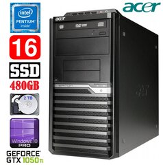 Lauaarvuti Acer Veriton M4610G MT G630 16GB 480SSD+2TB GTX1050Ti 4GB DVD WIN10Pro hind ja info | Lauaarvutid | hansapost.ee
