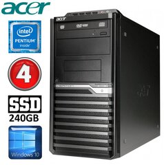 Acer Veriton M4610G MT G630 4GB 240SSD DVD WIN10 цена и информация | Стационарные компьютеры | hansapost.ee
