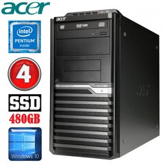 Acer Veriton M4610G MT G630 4GB 480SSD DVD WIN10 цена и информация | Стационарные компьютеры | hansapost.ee