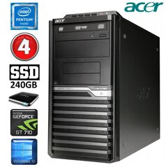 Acer Veriton M4610G MT G630 4GB 240SSD+1TB GT710 2GB DVD WIN10 цена и информация | Стационарные компьютеры | hansapost.ee