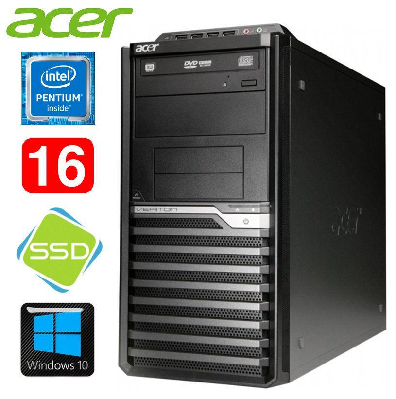 Lauaarvuti Acer Veriton M4610G MT G630 16GB 120SSD DVD WIN10 цена и информация | Lauaarvutid | hansapost.ee