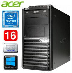 Acer Veriton M4610G MT G630 16GB 960SSD DVD WIN10 цена и информация | Стационарные компьютеры | hansapost.ee