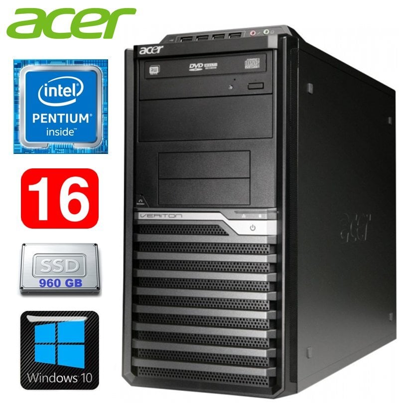 Lauaarvuti Acer Veriton M4610G MT G630 16GB 960SSD DVD WIN10 цена и информация | Lauaarvutid | hansapost.ee