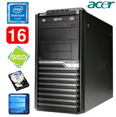 Lauaarvuti Acer Veriton M4610G MT G630 16GB 120GB+500GB DVD WIN10 hind ja info | Lauaarvutid | hansapost.ee