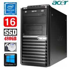 Acer Veriton M4610G MT G630 16GB 480GB+2TB DVD WIN10 цена и информация | Стационарные компьютеры | hansapost.ee