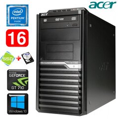 Lauaarvuti Acer Veriton M4610G MT G630 16GB 120SSD+500GB GT710 2GB DVD WIN10 hind ja info | Lauaarvutid | hansapost.ee