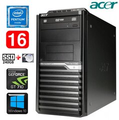 Acer Veriton M4610G MT G630 16GB 240SSD+1TB GT710 2GB DVD WIN10 цена и информация | Стационарные компьютеры | hansapost.ee
