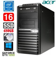 Lauaarvuti Acer Veriton M4610G MT G630 16GB 480SSD+2TB GTX1050 2GB DVD WIN10 hind ja info | Lauaarvutid | hansapost.ee
