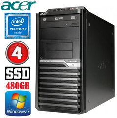 Acer Veriton M4610G MT G630 4GB 480SSD DVD WIN7Pro hind ja info | Lauaarvutid | hansapost.ee