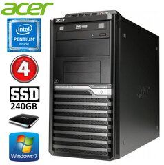 Acer Veriton M4610G MT G630 4GB 240GB+1TB DVD WIN7Pro цена и информация | Стационарные компьютеры | hansapost.ee