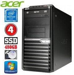 Acer Veriton M4610G MT G630 4GB 480GB+2TB DVD WIN7Pro hind ja info | Lauaarvutid | hansapost.ee
