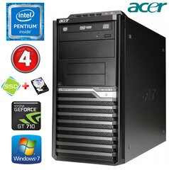 Acer Veriton M4610G MT G630 4GB 120SSD+500GB GT710 2GB DVD WIN7Pro hind ja info | Lauaarvutid | hansapost.ee