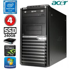 Acer Veriton M4610G MT G630 4GB 240SSD+1TB GT710 2GB DVD WIN7Pro hind ja info | Lauaarvutid | hansapost.ee