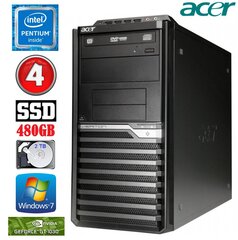 Acer Veriton M4610G MT G630 4GB 480SSD+2TB GT1030 2GB DVD WIN7Pro цена и информация | Стационарные компьютеры | hansapost.ee